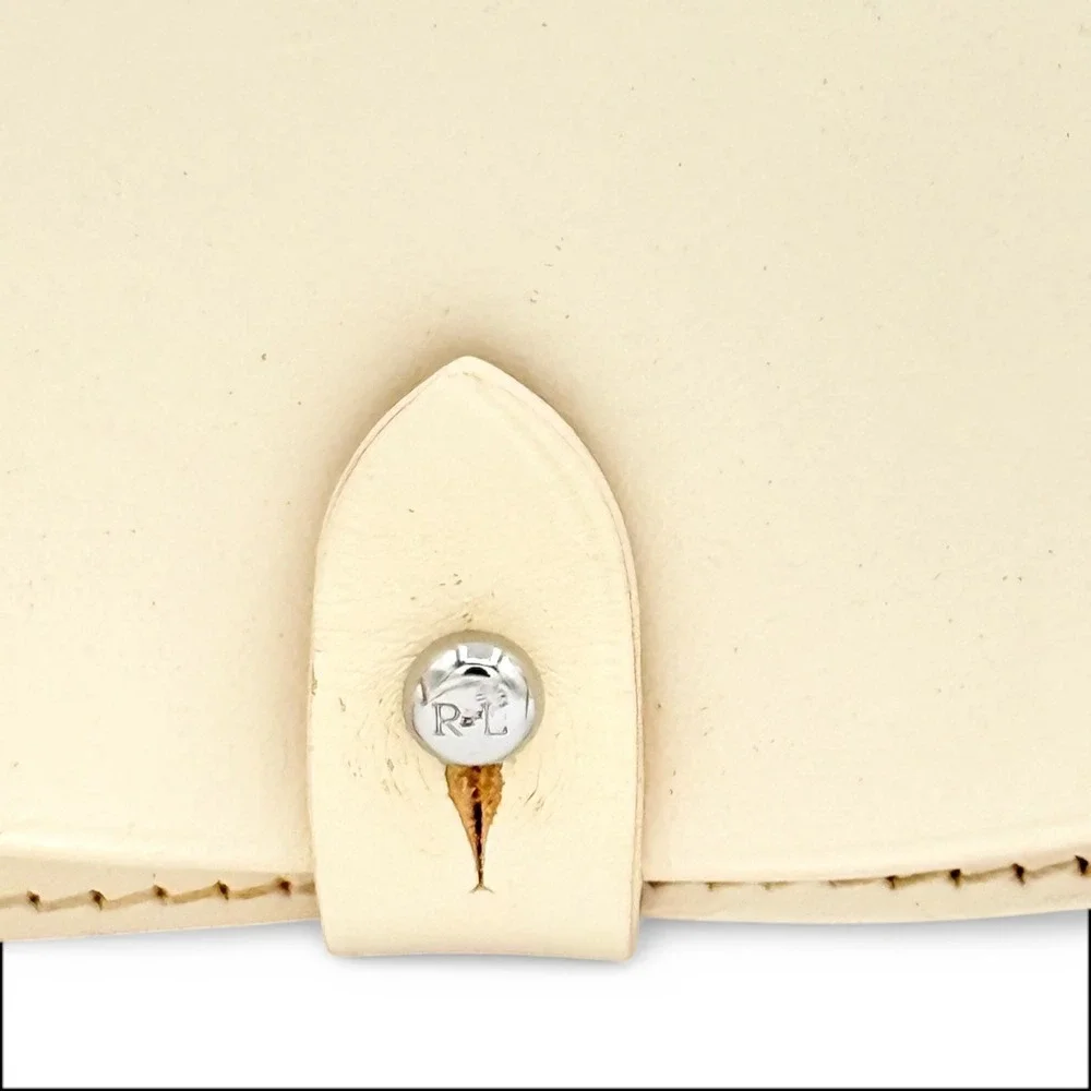 Ralph Lauren Collection Stirrup Mini Satchel Cream Leather Italy Equestrian Bag‎